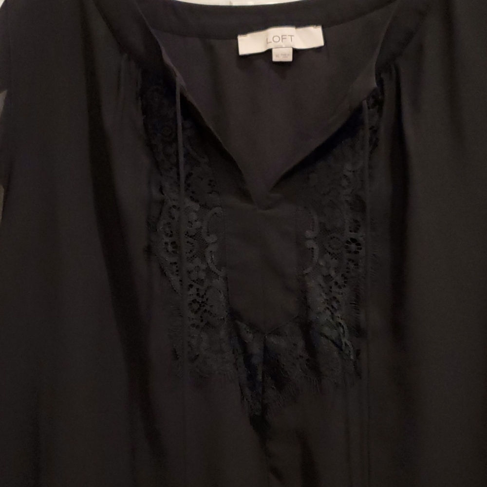 Black Ruffle Blouse - Picture 2 of 4